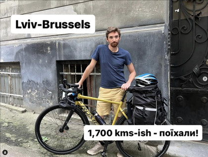 De Lviv (Ukraine) à Bruxelles à vélo pour collecter des fonds