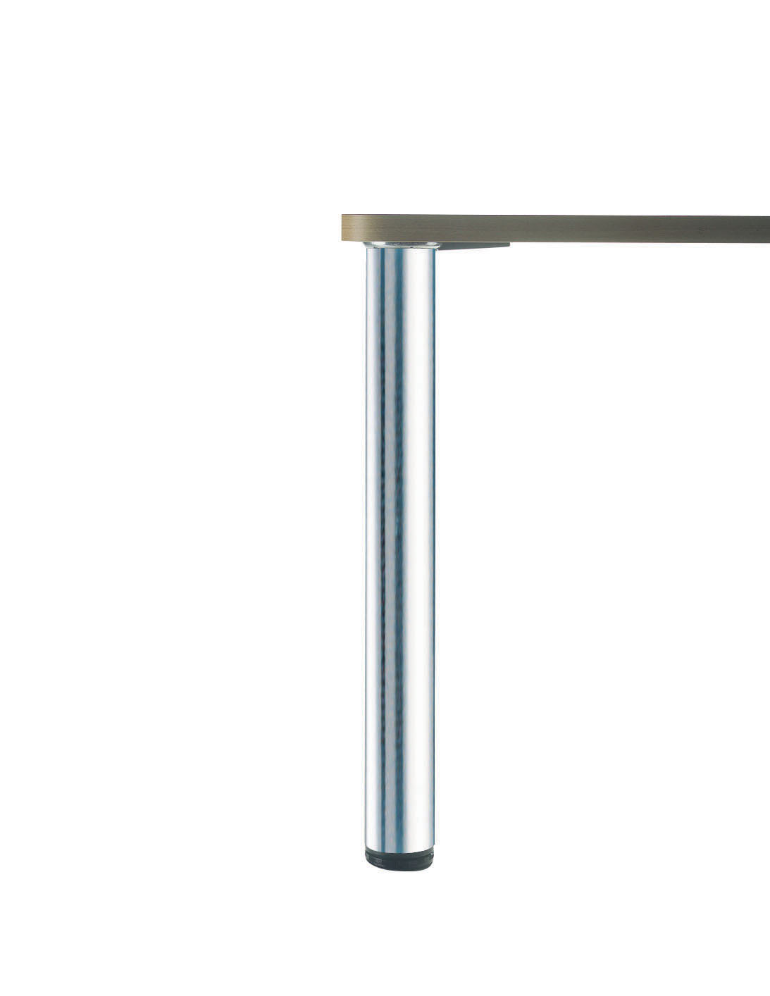 Pied rond basique Aspect inox 900 mm