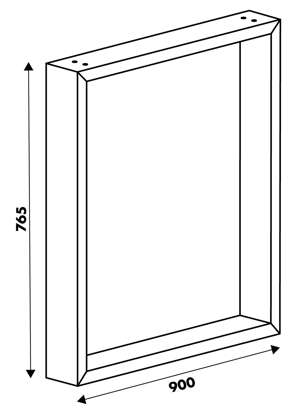 Schéma de «  Pied Stef Graphite hauteur table 765 mm  »