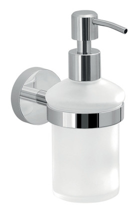 kielle Vega - Distributeur de savon avec support, verre dépoli