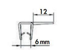 #JOINT FERMETURE VERTICAL P.BATTANTE 6MM