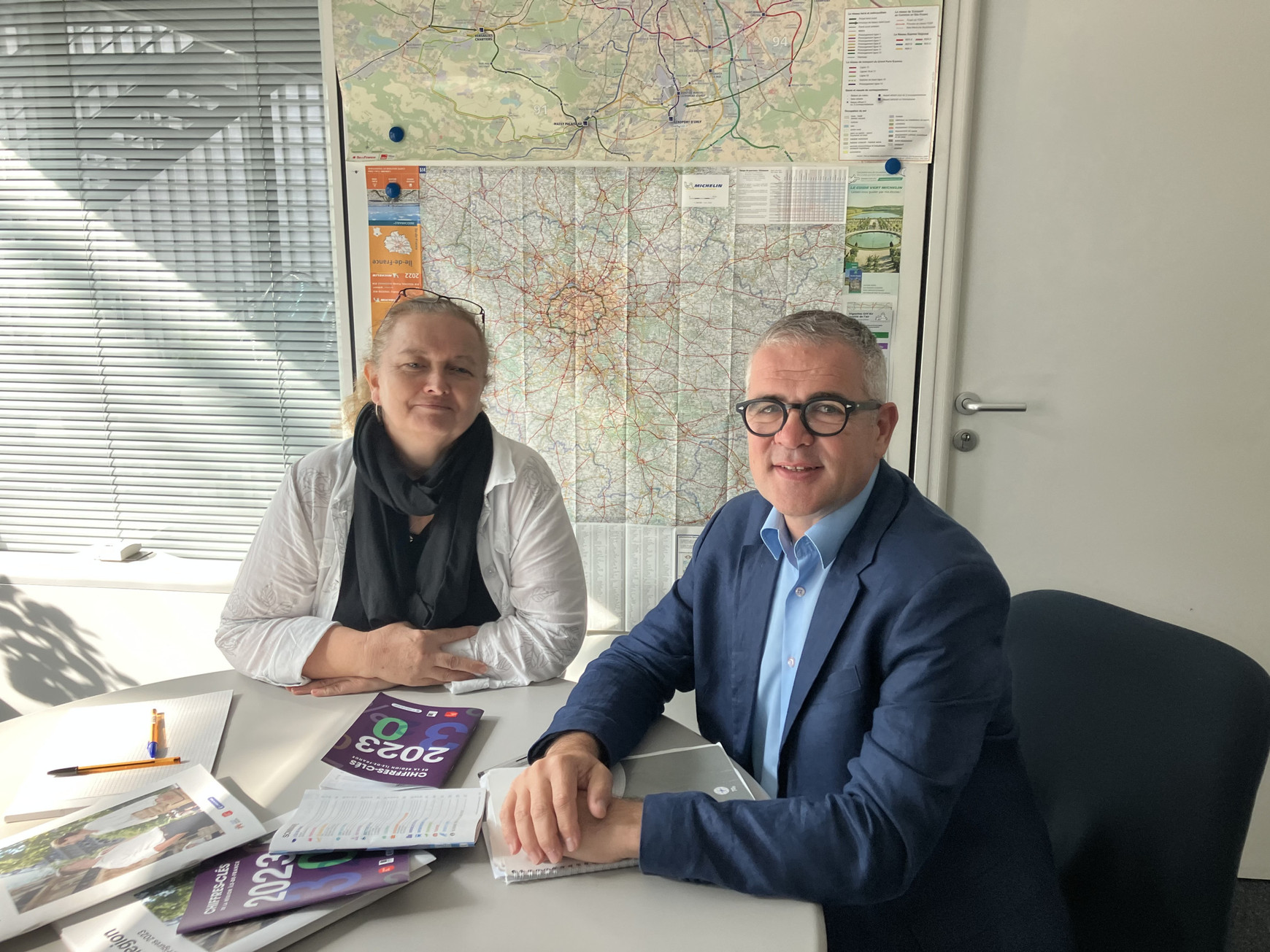 Christine Tarquis et Vincent Gollain du département économie de l'Institut Paris Région© Lou Surrans Île-de-France 2023 : région européenne en quelques chiffres