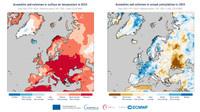 L’année 2024, un record de chaleur pour l'Europe, avec d'importants contrastes Est/Ouest