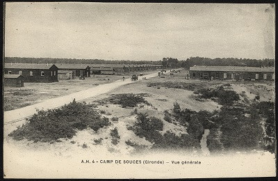 © Archives départementales de Gironde. Vue générale du camp de Souge. 80 ans depuis les fusillades de Souge