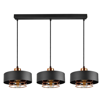 SUSPENSION GIORGIA 3X60W NOIR