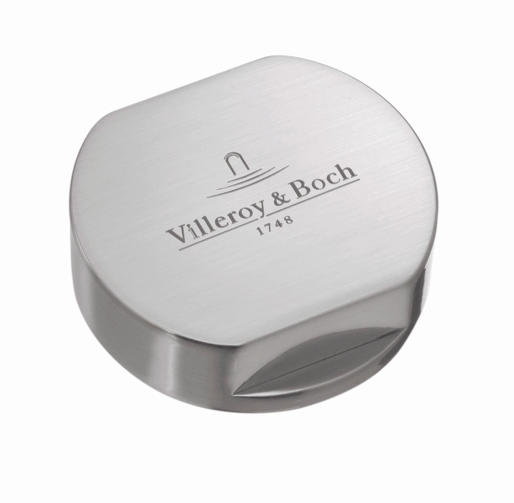 Bouton Villeroy & Boch inox brossé