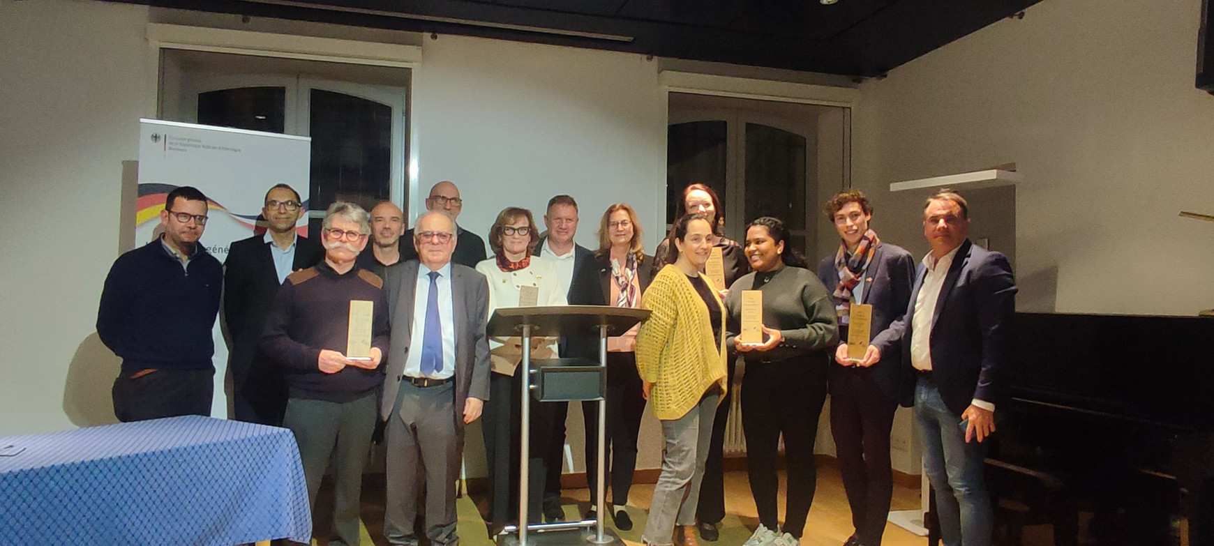 © Cassandre Thomas. La remise des prix de l'amitié franco-allemande au Consulat général de l'Allemagne à Bordeaux, le 22 janvier 2025. Deux nouveaux prix pour célébrer l'amitié franco-allemande