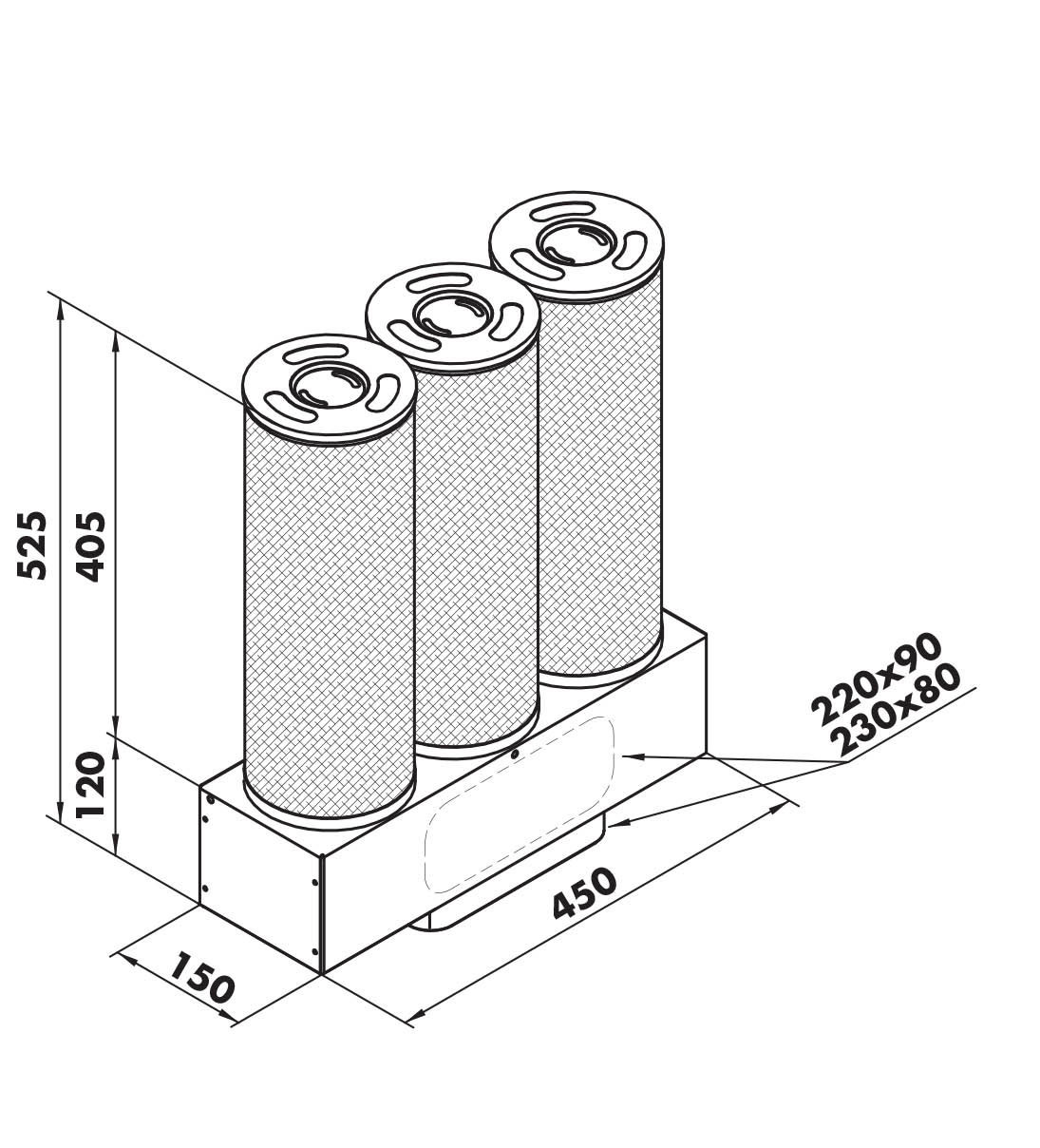 Schéma de «  Filtre à charbon Airone KFP51  »