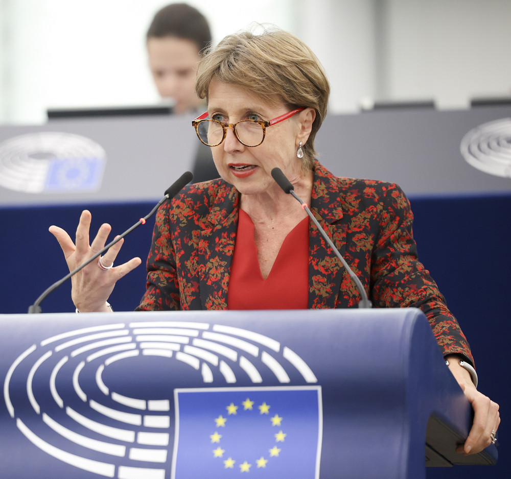 Source : EP - Alexis HAULOT © European Union 2023 Plènière au Parlement : Anne Sander - La sécurité alimentaire européenne et l'utilisation du glyphosate