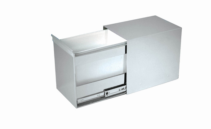 POUBELLE INOX UNO 1 BAC 18LITRES CHROME