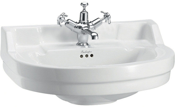 VASQUE RONDE 56CM BLANC 1 TROU BURLINGTO