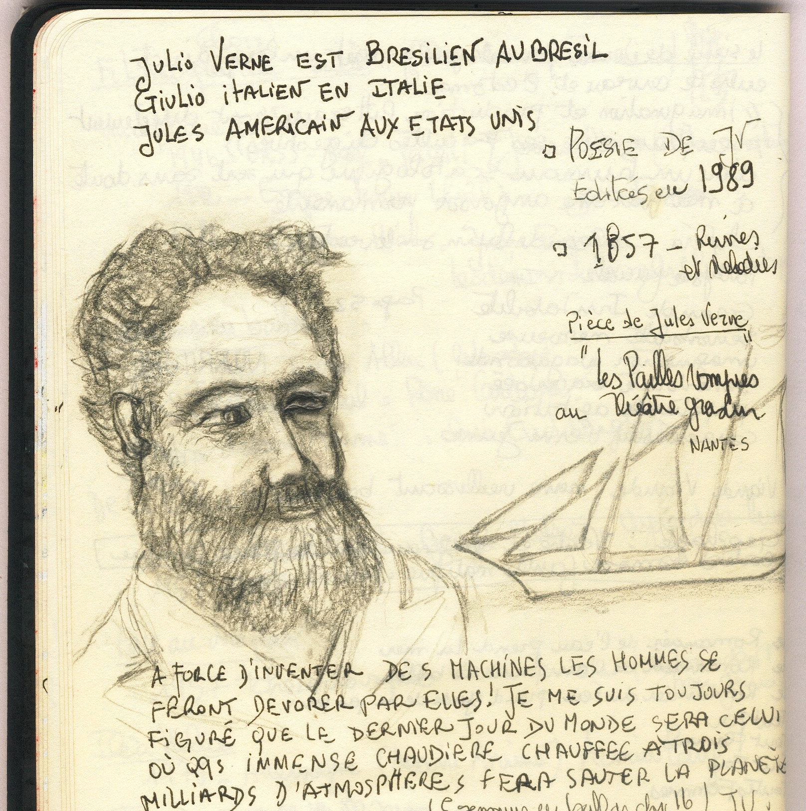 © Carnets de Jules Verne Jules et la mécanique des souvenirs, une création de Catherine Verhelst et Hervé Tougeron