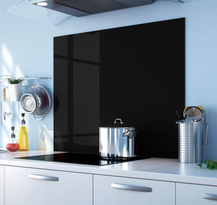 Fonds de hotte en verre Noir