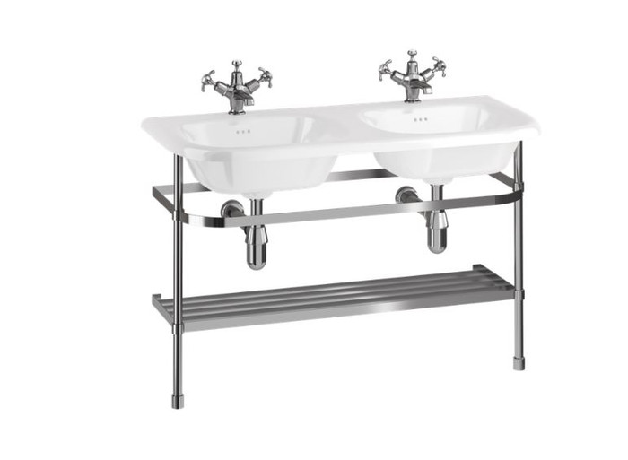 Double lavabo et piètement Xtremstone