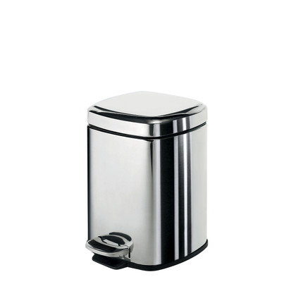 POUBELLE CARRE CHROME