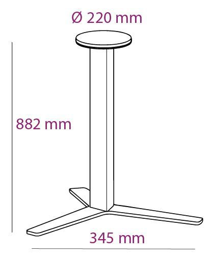 Schéma de «  Pied Geny Hélice Brun oxyde 882 mm  »