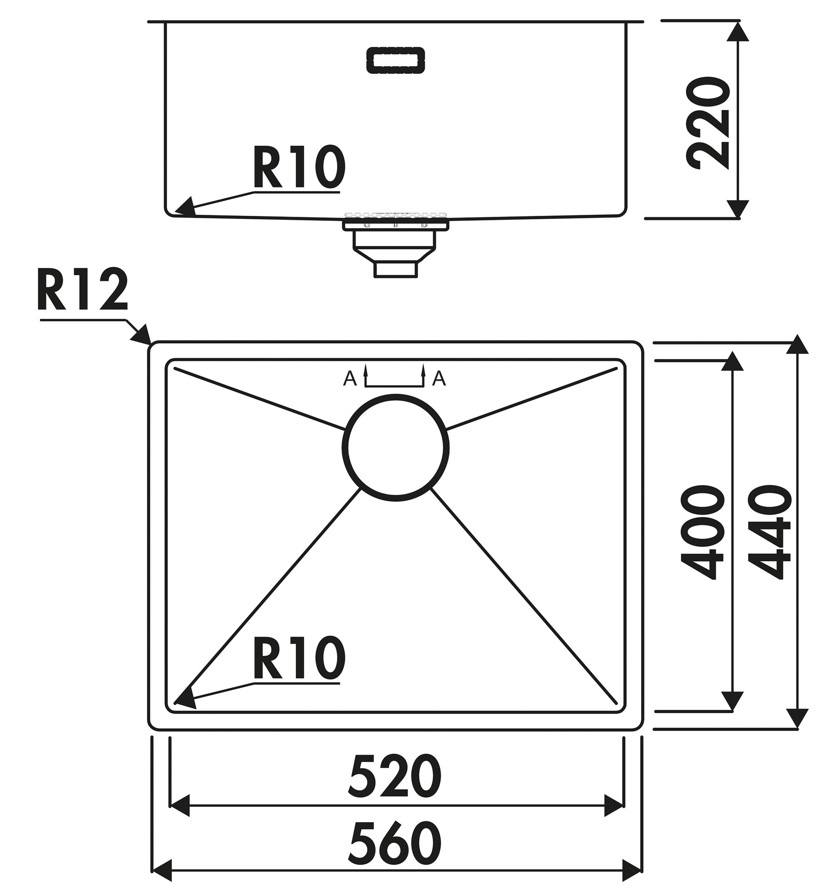 Schéma de «  Legato Inox avec traitement PVD Or mat  »