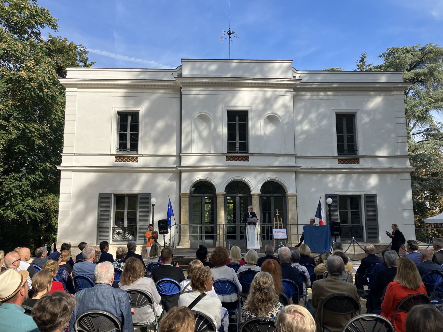 Après trois ans de travaux, la Villa Viardot a été inaugurée le 16 septembre 2023 à Bougival.© Lou Surrans Le Centre Européen de Musique : l'Europe de la culture en Île-de-France