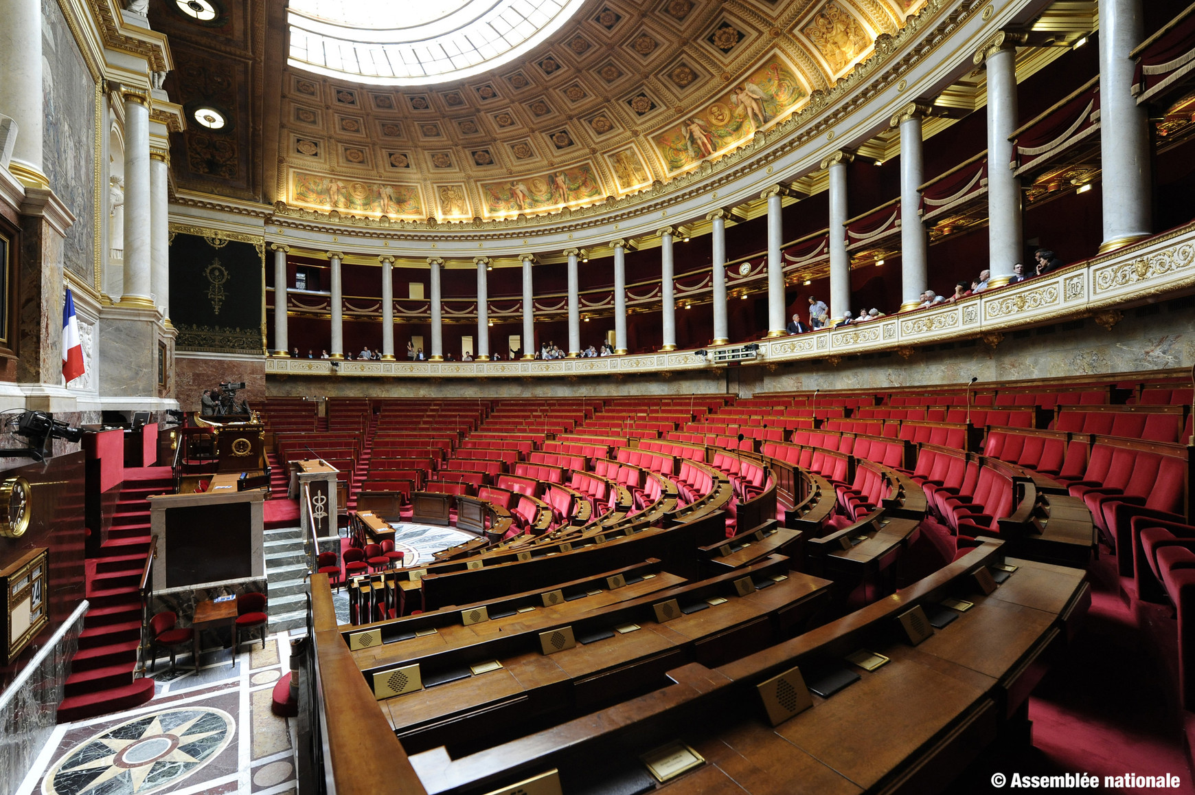Hémicycle de l'Assemblée nationale © : Site officiel de l'Assemblée nationale Aujourd'hui en Europe - 11 juin 2024