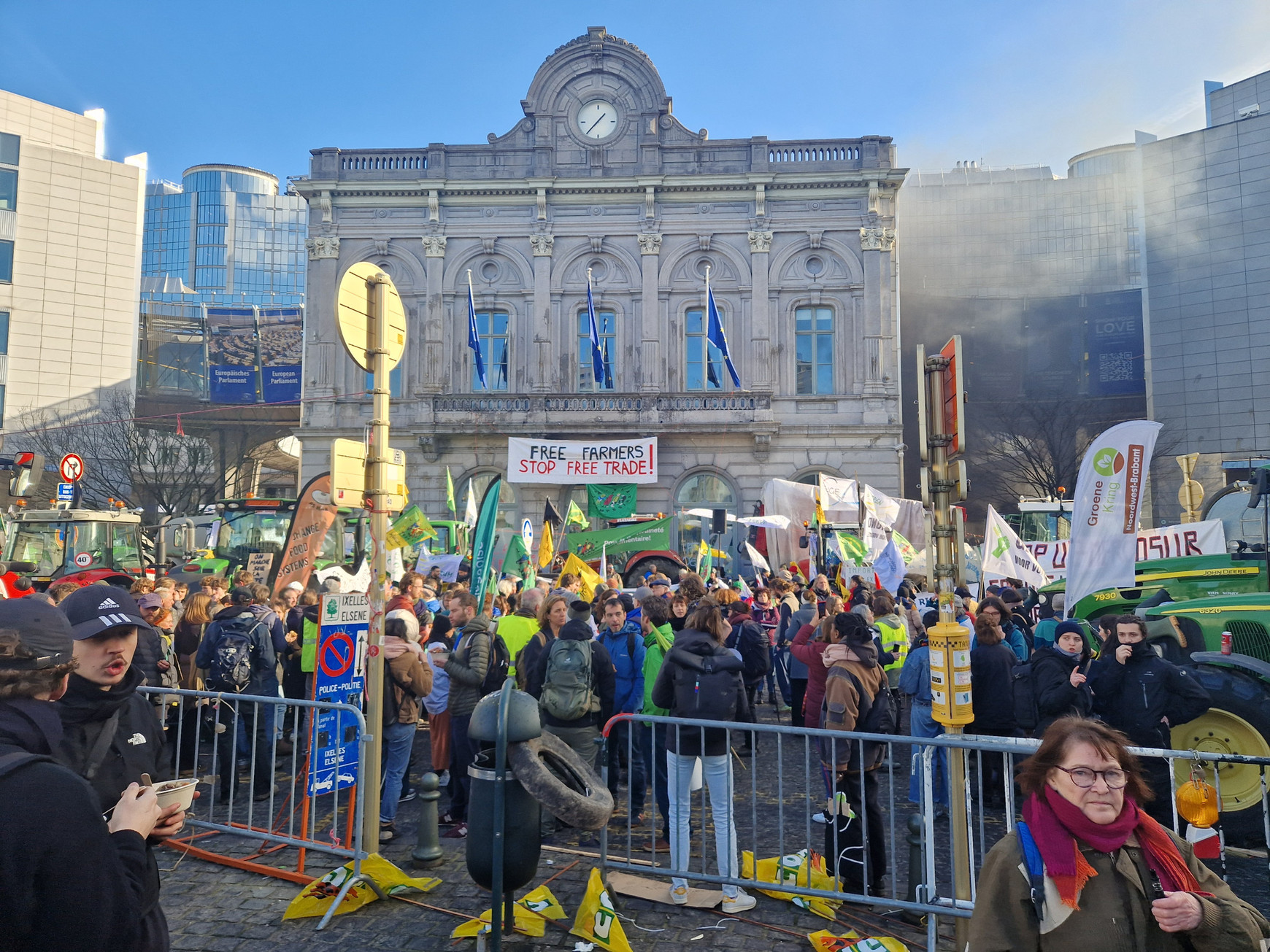 Joris Schamberger À Bruxelles, plus d'un millier de tracteurs face au parlement européen