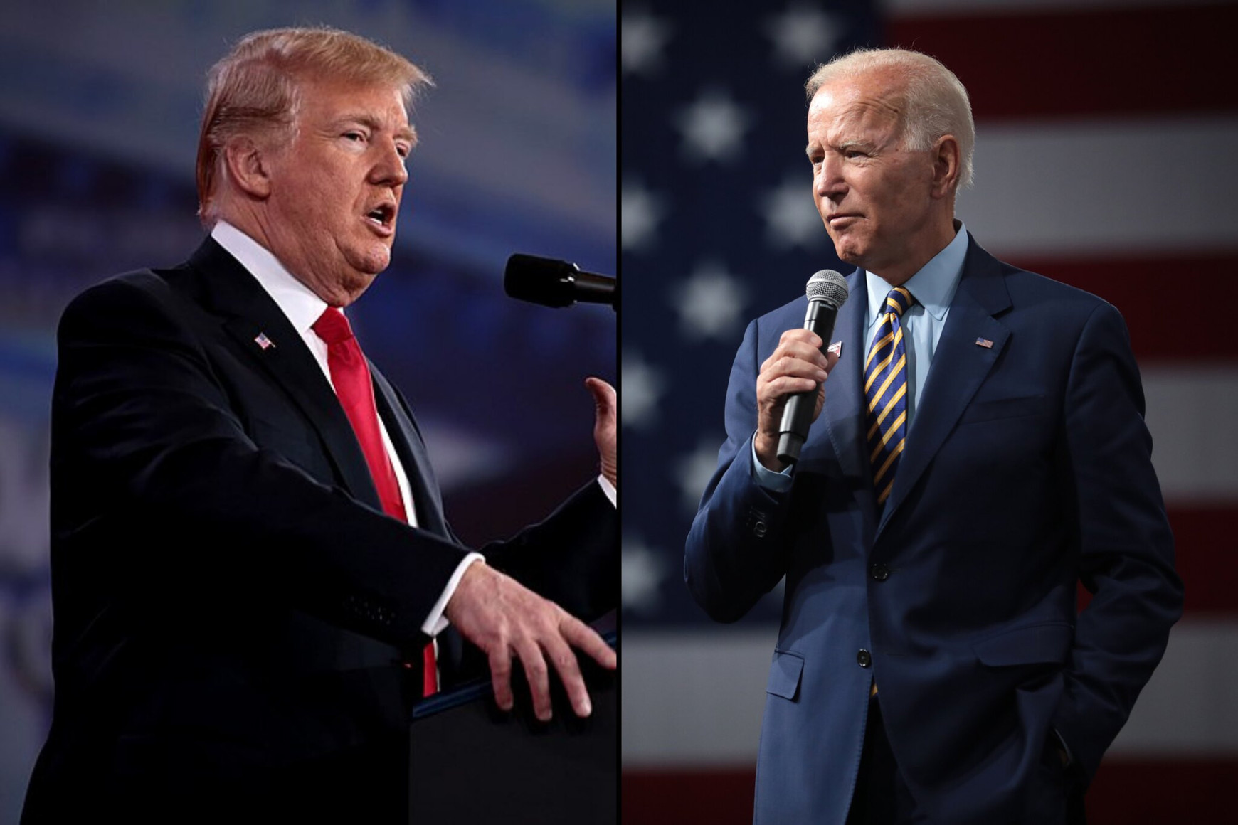 Photos : Gage Skidmore / Montage :  Emma Kaden Laurence Nardon - Trump/Biden, pourquoi ce match retour ?