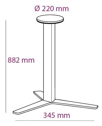 Schéma de «  Pied Geny Hélice Graphite 882 mm  »