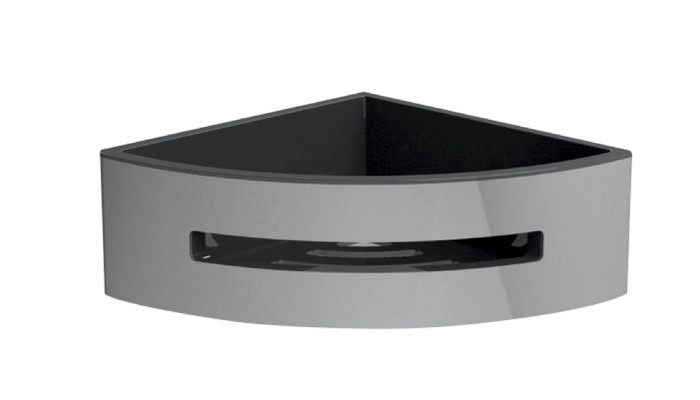 PORTE OBJET TRIANGLE CHROME/NOIR POSEIDO