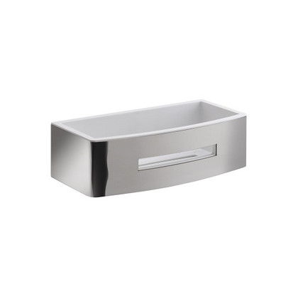 PORTE OBJET RECTANGL CHROME/BLC POSEIDON