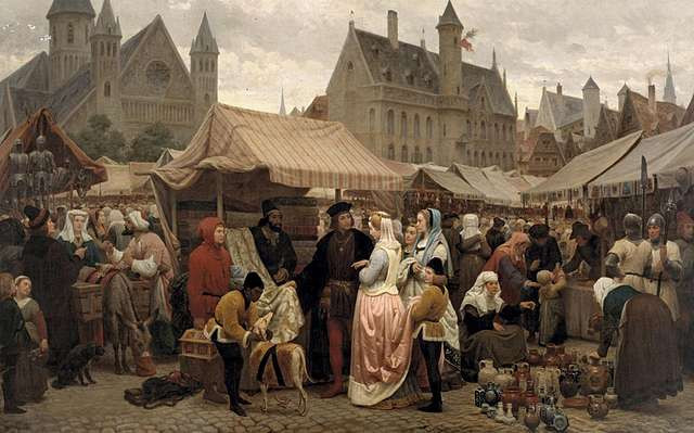 @Wikimedia Commons/  Félix de Vigne. 1862. Musée des Beaux-Arts, Gand Guerre et Paix - et Économie ?