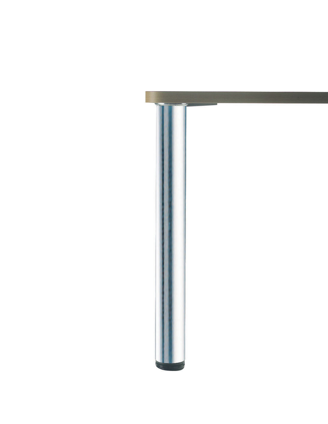 Pied rond basique Aspect inox 890 mm