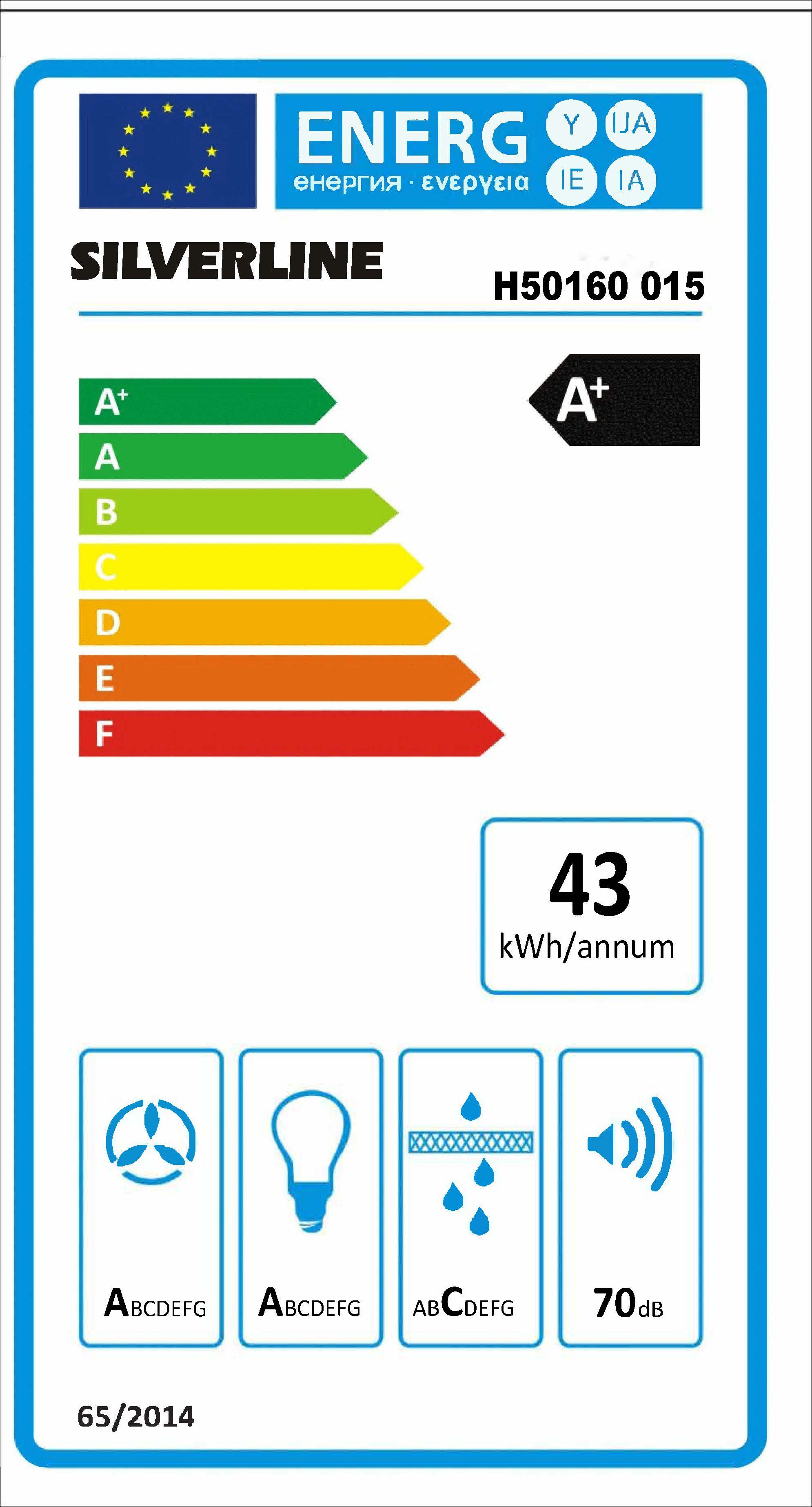 HOTTE CHEMINEE EN VERRE NOIR 60CM SILVERLINE REF 3460-60 – Conquete