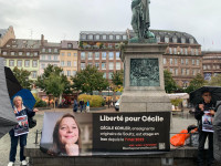 Rassemblement de soutien à Cécile Kohler