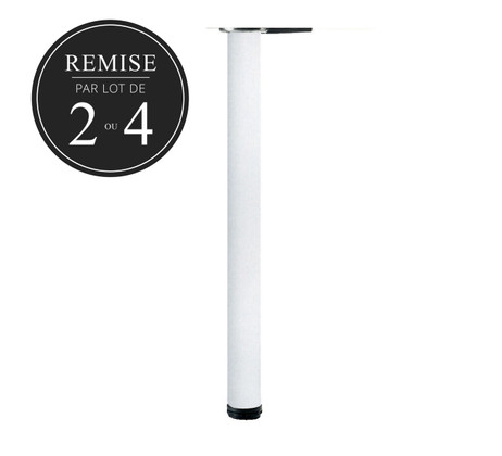 PIED ROND D60 H705 BLANC