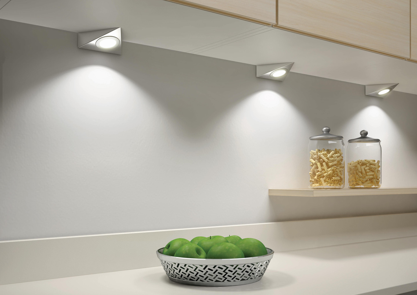 Kit 3 spots LED triangulaire avec convertisseur - Accessoires cuisines -  Accessoires cuisines