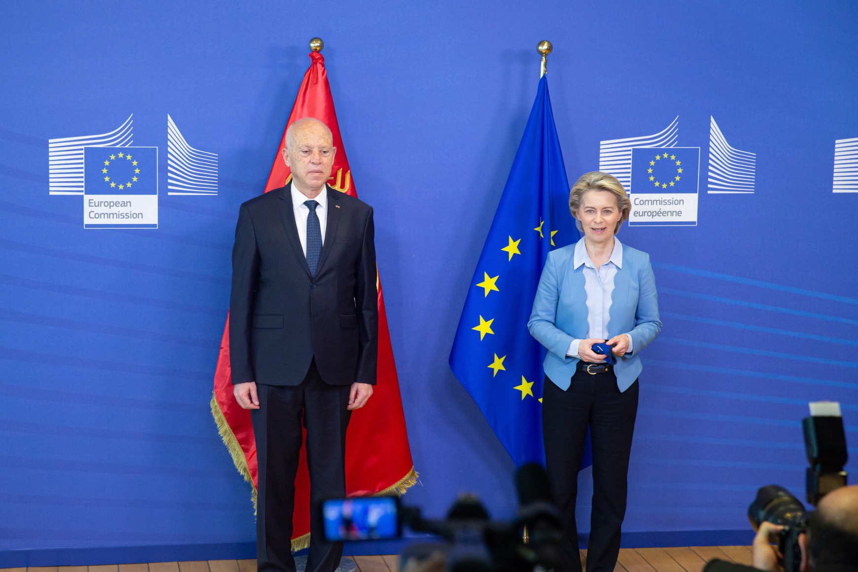 Kaïs Saïed et Ursula Von der Leyne © European Union 2023 - Source : EP Crise migratoire : de nouveaux partenariats stratégiques avec les pays tiers ? - Philippe Dam