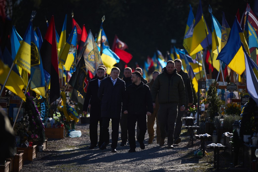 Le président ukrainien Volodymyr Zelensky, en visite à Lviv le 18 mars 2025. Source : Site de la présidence ukrainienne Ukraine. Dans l’attente d’un cessez-le-feu ?