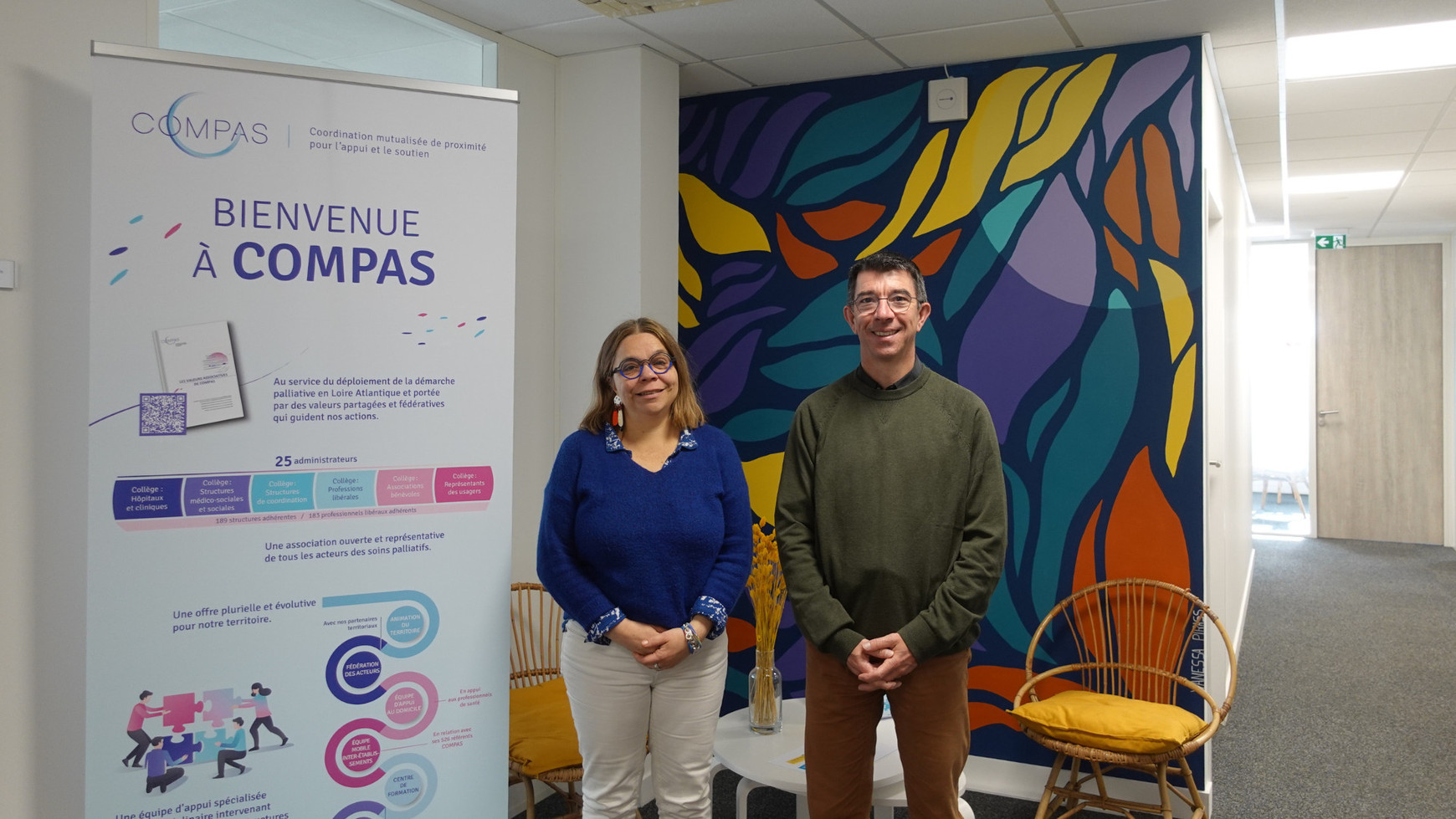 Caroline Vigneras et Rodolphe Mocquet © Hélène Bataille Accompagner les patients en soins palliatifs - Rodolphe Mocquet et Caroline Vigneras de l'association COMPAS